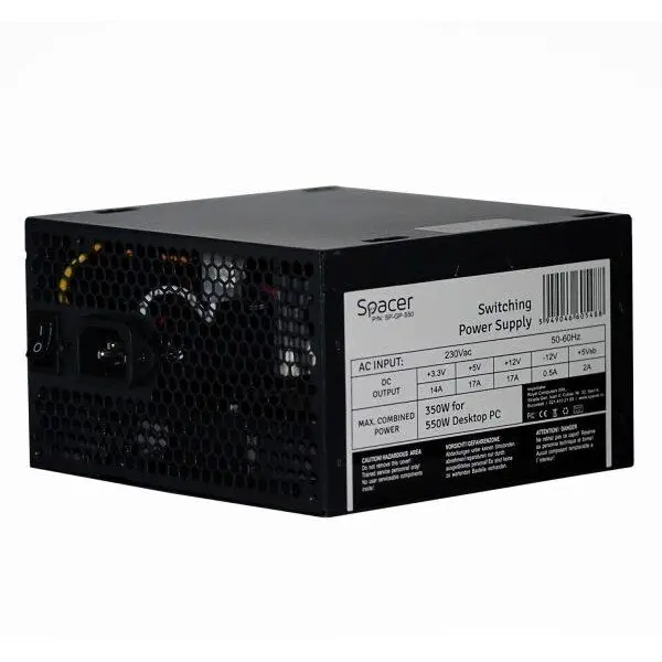 spacer Sursa PSU ATX 550W, SP-GP-550, SPACER, Negru