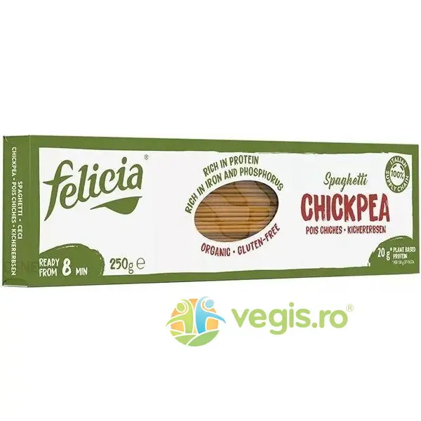 Spaghete din Naut fara Gluten Ecologice/Bio 250g