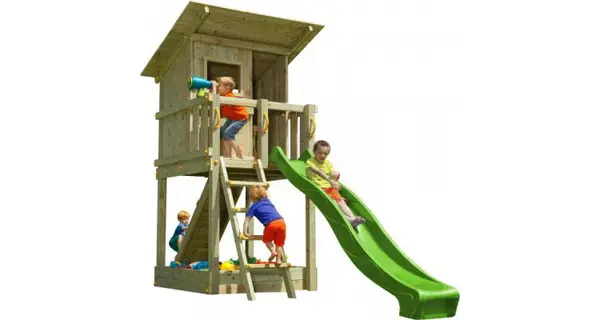 Spatiu de joaca din lemn Beach Hut - Turn Blue Rabbit 2.0