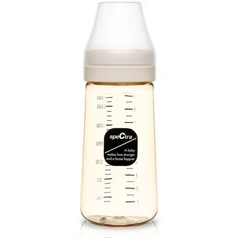 SPECTRA Biberon anticolici premium cu tetina L, galben (260 ml)