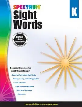 Spectrum Sight Words, Grade K, Paperback/Spectrum
