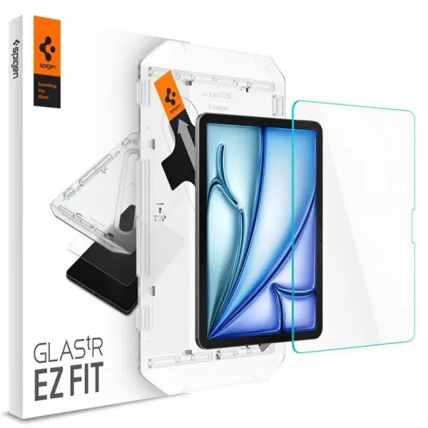 Spigen Folie de protectie Ecran Spigen GlastR EZ FIT pentru Apple iPad Air 11 (2025) / Air 11 (2024), Sticla Securizata, Full Glue