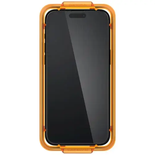 Spigen Folie Sticla Glass tR AlignMaster iPhone 15 Plus, kit de montare, 2 buc/pachet (Negru)