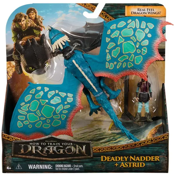 Spin Master Dreamworks Dragons World of Berk - How to Train Your Dragon set 2 figurine Viking & Dragon Assortment, Astrid & Deadly Nadder, Multicolor, 4 ani+
