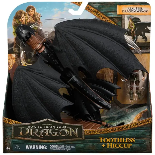 Spin Master Dreamworks Dragons World of Berk - How to Train Your Dragon set 2 figurine Viking & Dragon Assortment, Hiccup & Toothless, Multicolor, 4 ani+