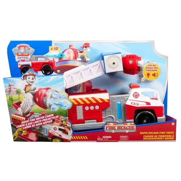 Spin Master Masina de Pompieri Paw Patrol cu telecomanda, lumini si sunete, 3 ani, plastic