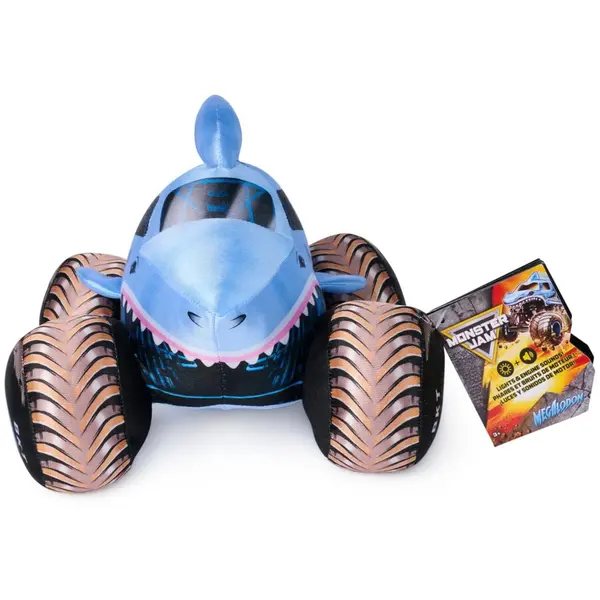 Spin Master Monster Jam - Camion Megalodon de plus cu lumini si sunete, Oficial, Multicolor, 3 ani+
