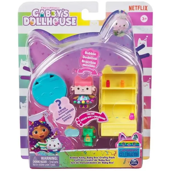Spin Master Set figurine Gabbys Dollhouse - Casuta de papusi cu mobilier, 3 ani+