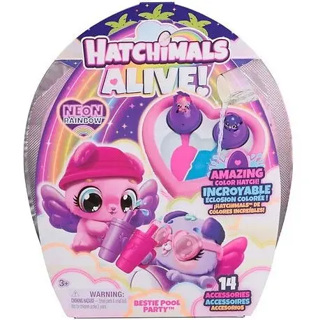 Spin Master Set figurine Hatchimals Alive Curcubeu, Spin Master, Bestie Pool Party