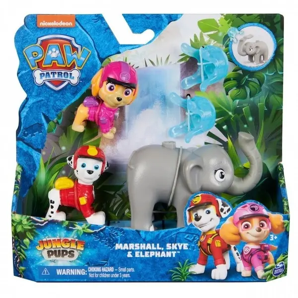 Spin Master Set figurine Paw Patrol - Marshall si Skye cu Elefantul