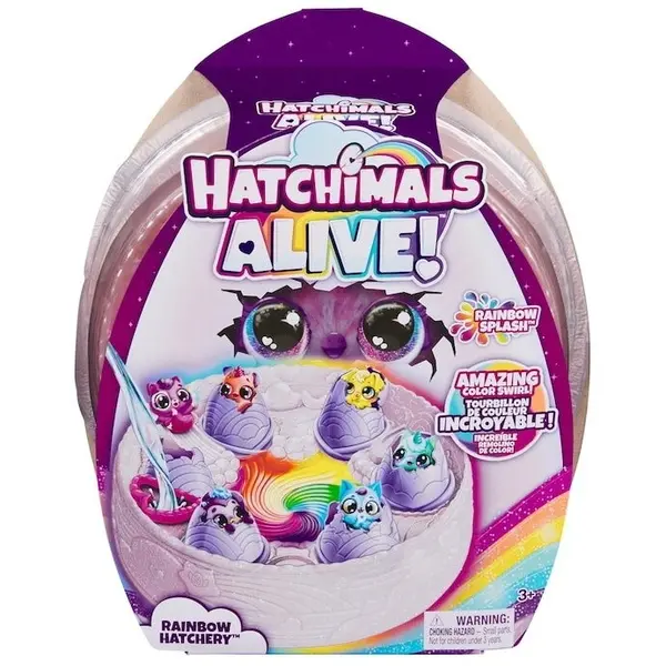 Spin Master Set figurine surpriza Hatchimals Alive Curcubeu, Spin Master, 3 ani+, Multicolor
