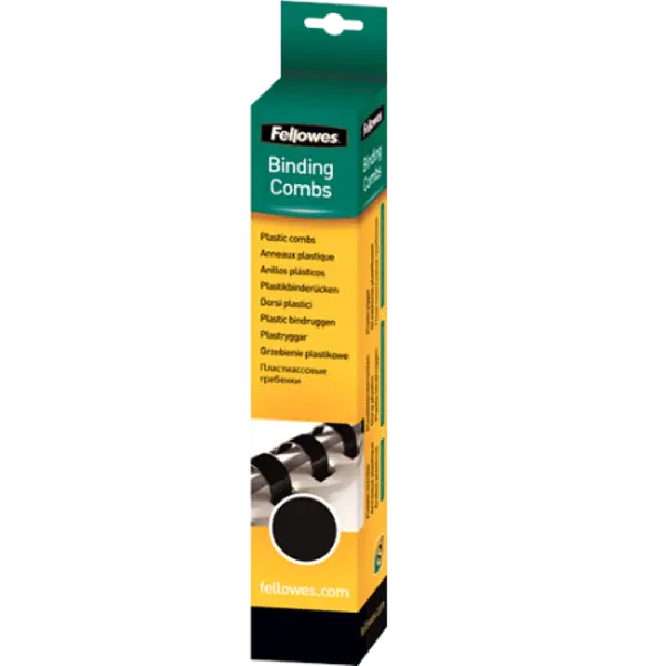 Spire de plastic Fellowes 10 mm 100 bucati/set negru Spire de plastic Fellowes 10 mm 100 bucati/set negru