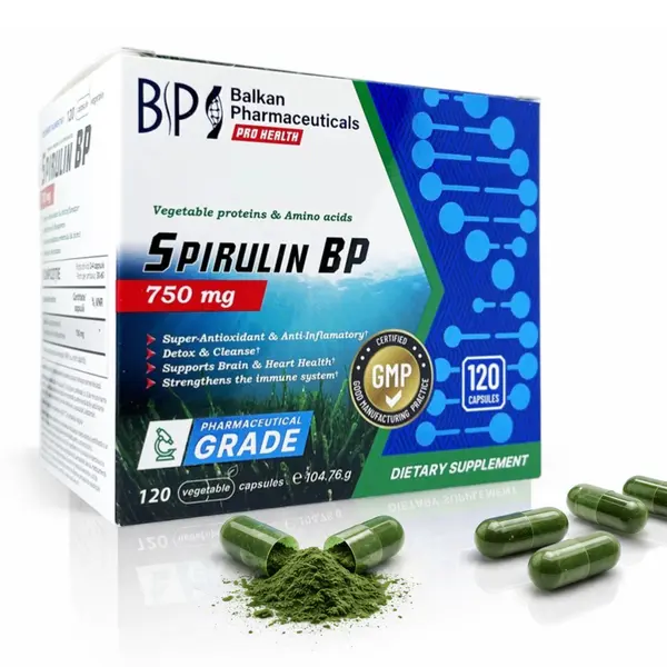 Spirulin BP, 300g, 60 de porții, pulbere