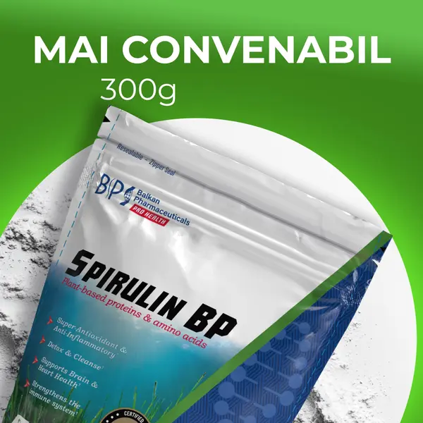 Spirulin BP, 300g, 60 de porții, pulbere