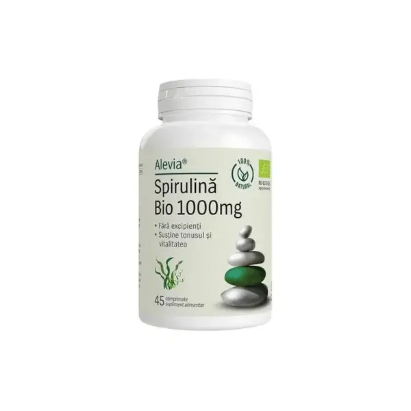 Spirulina Bio, 1000mg, 45 comprimate, Alevia