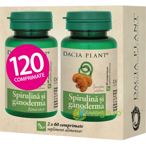 Spirulina si Ganoderma 120cpr