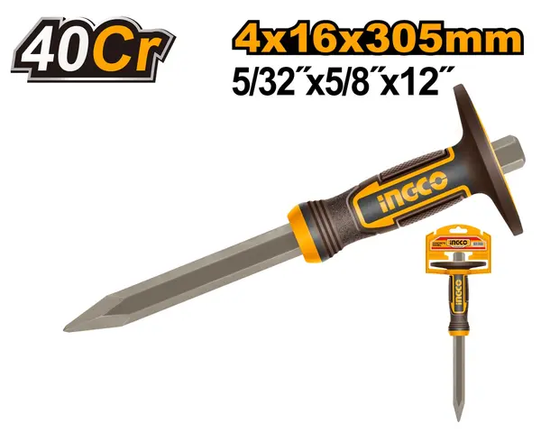 Spit cu Maner de Cauciuc 16x305mm INGCO HCC830416