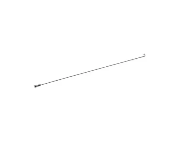 Spita din otel si niplu, 246 mm, 2 mm grosime, culoare argintiu, curbare 90
