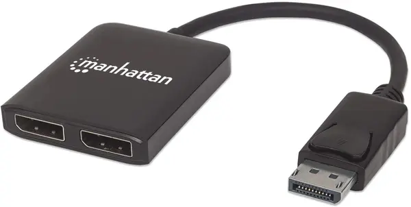 Splitter Manhattan - 207768, MST, DP/2x DP, 4K UHD, negru