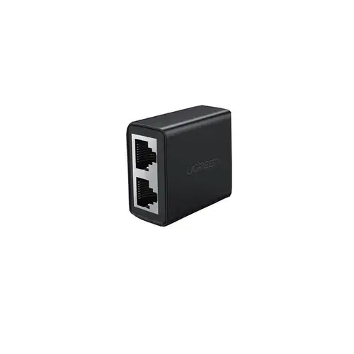 Splitter RJ-45 CM210 Ugreen, pentru cablu UTP, Cat5, 1 x RJ-45 mama la 2 x RJ-45 mama, 100 Mbps, material plastic, Negru