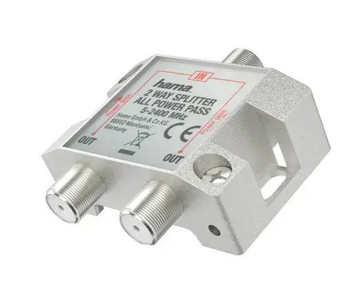 Splitter SAT Hama 205231 cu 2 cai, complet ecranat