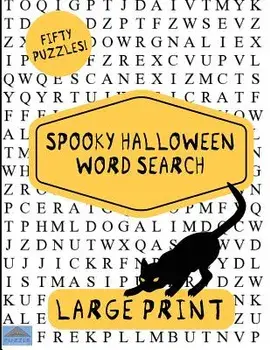 Spooky Halloween Word Search: Large Print Word Search, Word Search Book, Halloween Puzzles, Word Find, Paperback/Puzzle Pyramid