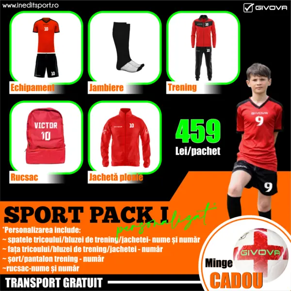 SPORT PACK 1 personalizat ROSU