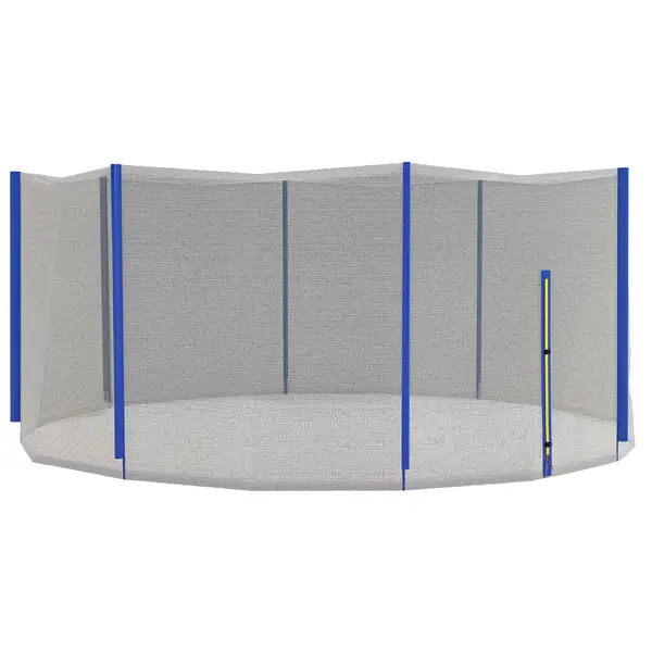 SPORTNOW Filet de înlocuire pentru trambuline Ø 426 cm 8 stâlpi drepti plasă de siguranță pentru trambuline, intrare cu fermoar | Aosom Romania