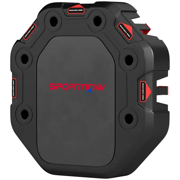 SPORTNOW Placă pentru flotări 7-în-1 Reglabilă – board push-up cu benzi de rezistență, role, ancoră pentru ușă, pliabilă | Aosom Romania