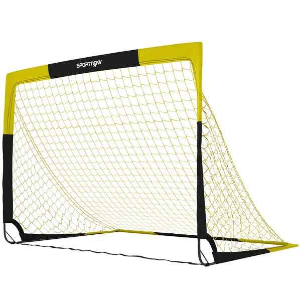 SPORTNOW Poartă de Fotbal Pop-Up și Pliabilă, Galben | Aosom Romania
