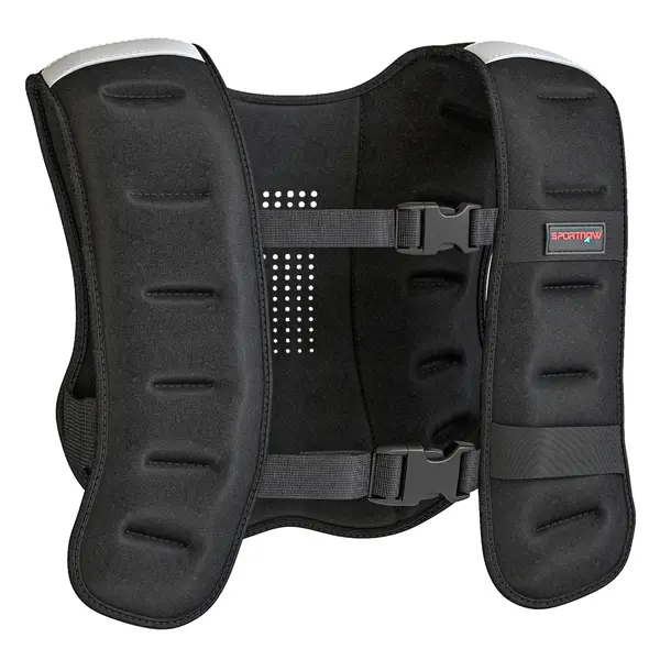 SPORTNOW Vesta Ponderată 8 kg cu Curele Ajustabile și Benzi Reflective, din Neopren și Nisip, 43x33 cm, Negru | Aosom Romania