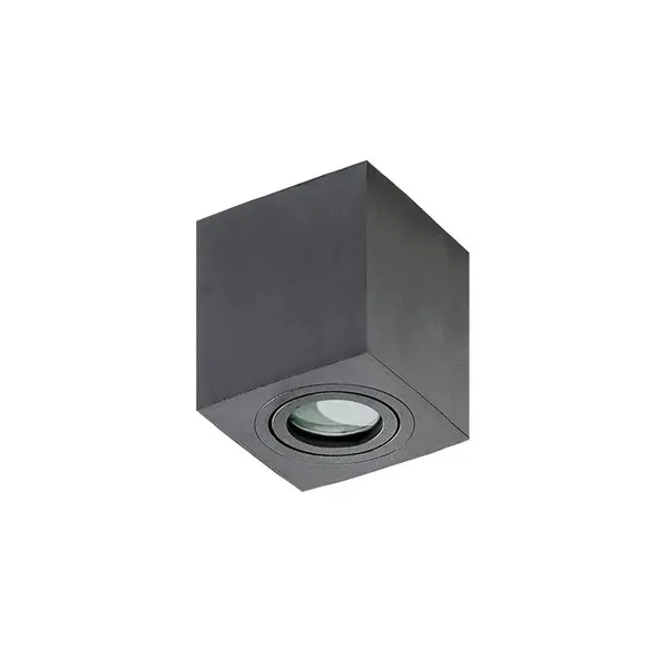 Spot aplicat GARAVAN SQUARE IP44 - Negru