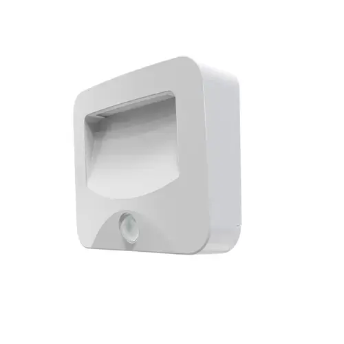 Spot LED exterior Calex Spot On cu senzor, lumina calda, 10 lm, cu baterii, IP44 (Negru)