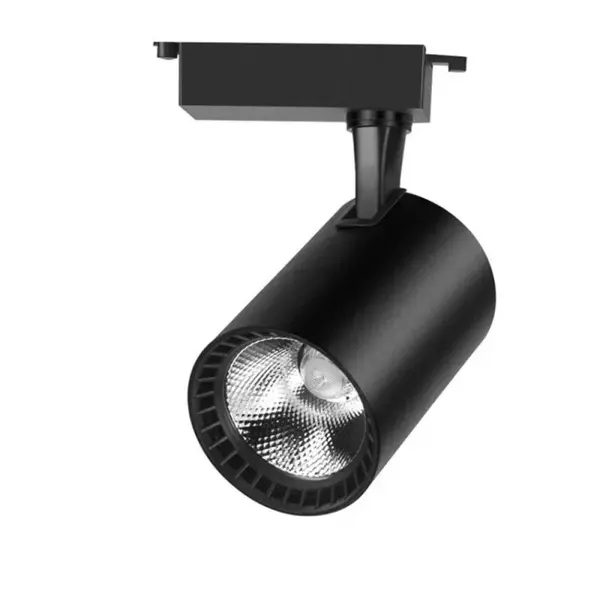 Spot LED Techstar® Tracklights, Pentru Sina RailRacks Monofazata Tip L, 10w, 3000k Lumina Calda, Iluminat Directionabil, Corp Aluminiu Negru