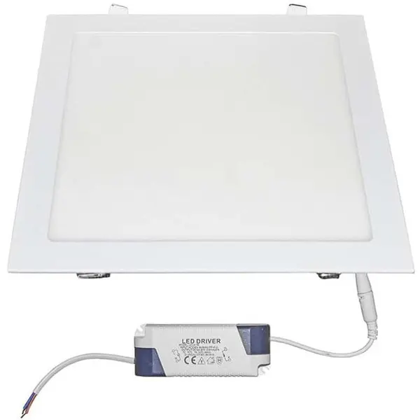 Spot LED, tip panel, incastrat, patrat, 295x295x20mm, alb, 24W, 6300K, IP20 Lumen 21-0252000 / 06-252000