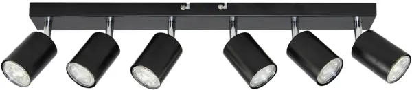 Spot liniar Orno - DOA SP6, GU10, IP20, 6 х 50W, 230V, negru