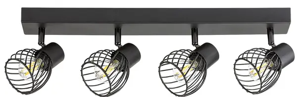Spot Rabalux - Aberama 73004, IP20, E14, 4 x 10W, 230V negru