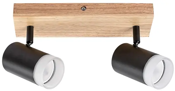 Spot Rabalux - Toras 73122, IP20, GU10, 2 x 5W, 230V, negru si stejar