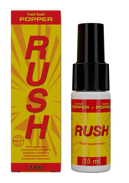 Spray afrodisiac Rush Herbal Popper, unisex, pentru cresterea libidoului, 15 ml