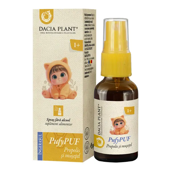 Spray cu Propolis si Musetel PufyPuf, 20 ml, Dacia Plant