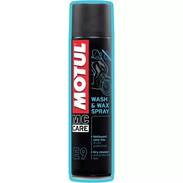 Spray cu solutie curatare fara apa cu ceara MOTUL MC CARE E9 Wash&Wax 400ml