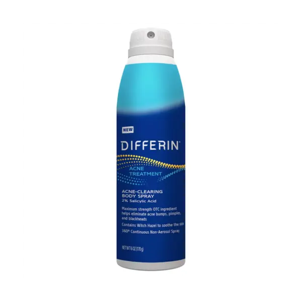 Spray de Corp, Differin, impotriva Acneei, Calmeaza si Hidrateaza, cu Acid Salicilic 2%, 170gr