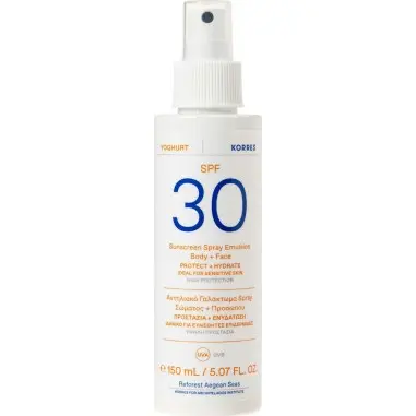 Spray de fata si corp Yoghurt Sun SPF30, 150ml, Korres