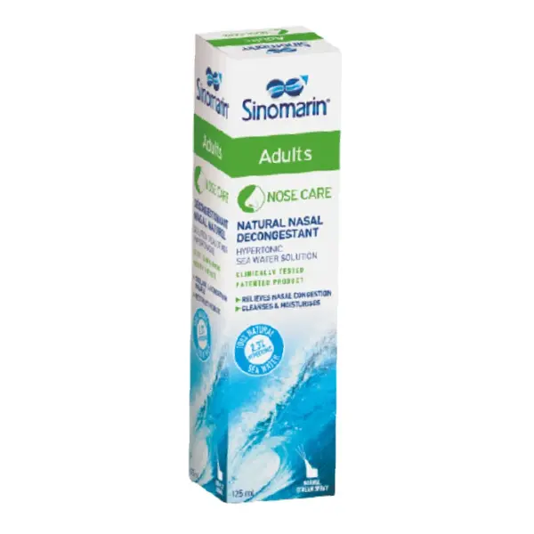 Spray decongestionant nazal hipertonic Adults, 125 ml, Sinomarin