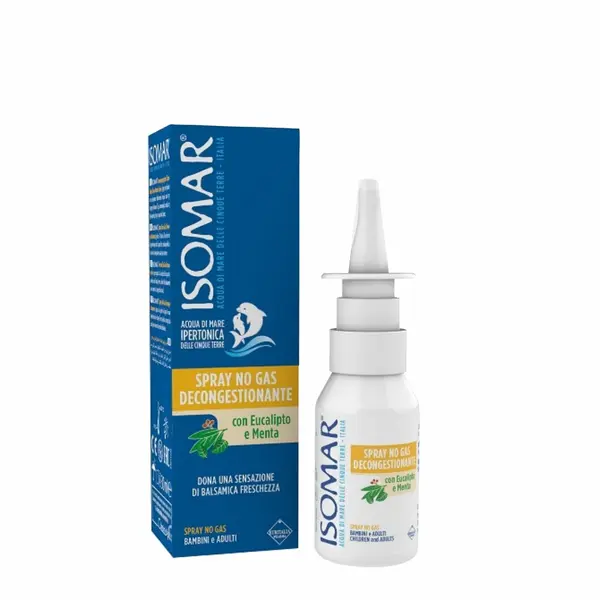 Spray decongestionant pentru nas fara gaz Isomar 24+, 30ml, Euritalia