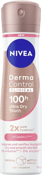 Spray deodorant Nivea Derma Control - Clinical Ultra Dry Touch, 150 ml