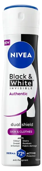 Spray deodorant Nivea Invisible on Black & White Authentic, 150 ml