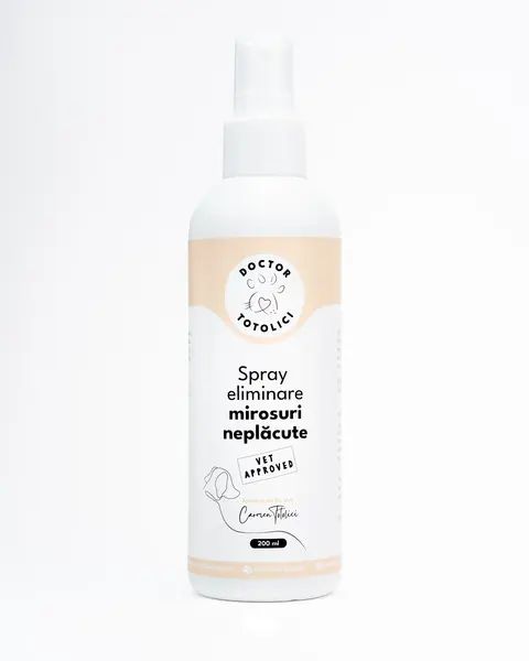 Spray eliminare mirosuri neplacute cu miros de vanilie Doctor Totolici, 200 ml