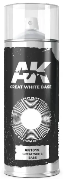 Spray grund AK Interactive - Great White Base (AK1019) (150 ml)
