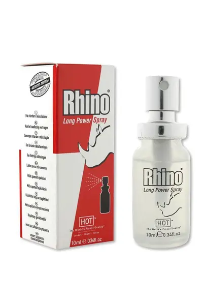 Spray Hot - RHINO Long Power, control total și plăcere prelungită pentru bărbați, 10 ml